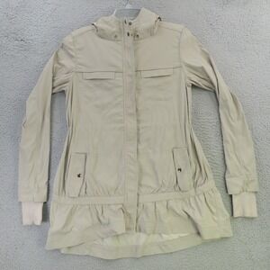 Lululemon Jacket Women 4 Brown Hooded Activewear Nylon Athletica